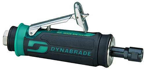 Dynabrade 48327 Straight-Line Die Grinder, 30000 RPM, Rear Exhaust, 1/4-Inch and 6 mm Collets, Standard Muffler, Black