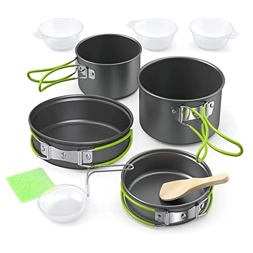 Gimex Black Line Set Pentole Da Campeggio 7 Pezzi – Alluminio Antiaderente – Adatto A Induzione E Forno