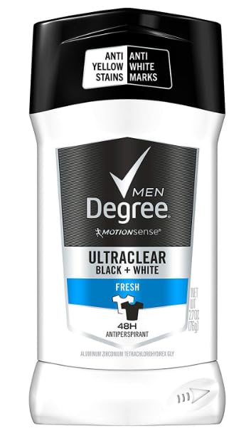 Degree Motionsense Antiperspirant For Men – Ultraclear Black + White – Fresh – Net Wt. 1.6 OZ (45 g) Per Stick – Pack of 2 Degree Motionsense Antiperspirant For Men – Ultraclear Black + White – Fresh – Net Wt. 1.6 OZ (45 g) Per Stick – Pack of 2
