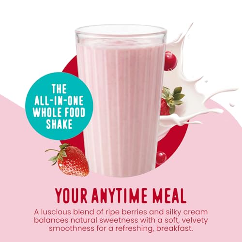 Image of FlavCity All in One Protein Shake Powder, Berries and Cream - On the Go Meal Alternative + Collagen Peptides, Reishi & Cordyceps - Focus, Skin, Hair & Joint Support - 100% Grass Fed Whey, 20 Servings