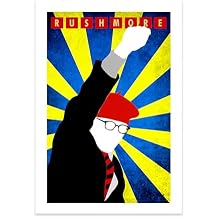 CultClassicPosters Rushmore Art Print 1319 Handmade Minimalist Poster Featuring Jason Schwartzman & Bill Murray Silhouettes Photo Paper Wall Art Inspired by Wes Anderson
