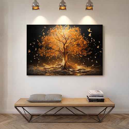 Tableau abstrait Arbre de Vie pour raviver un mur blanc vide de salon