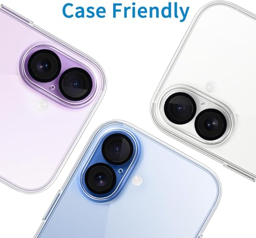 Image of Camera Lens Protector Compatible with iPhone 17 (Pack of 3) | 9H Tempered Glass Camera Lens Guard | Scratch Resistant | HD Clear | Anti-Fingerprint | Easy Installation | Bubble Free