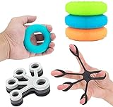 Fitness-Sportbegeisterte: Die 6PCS-Übung Finger Therapy Squeeze kann die Handgelenke verbessern, die Flexibilität der Finger erhöhen, die Muskeln ausgleichen und die Muskeln erweitern, während gleichzeitig die Müdigkeit verringert wird. Sein Zugwert beträgt 6 bis 50 Pfund. Ideal für Arthrose, Karpaltunnel oder sogar nach einem Schlaganfall.