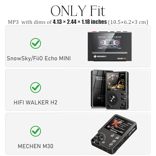 Image of Carrying Case for HiFi Walker H2 / SnowSky /FiiO Echo MINI /Surfans F20 / MECHEN M30 HiFi MP3 Music Player(Case Only) (Black)