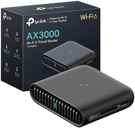 TP-Link TL-WR3002X Router WiFi Portatile, AX3000 DualBand