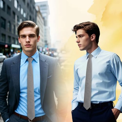 Image of Cotton 2.56'' Skinny Ties for Men, Neckties for Casual, Business | Solid color ties for men for party, daily use, dating, office