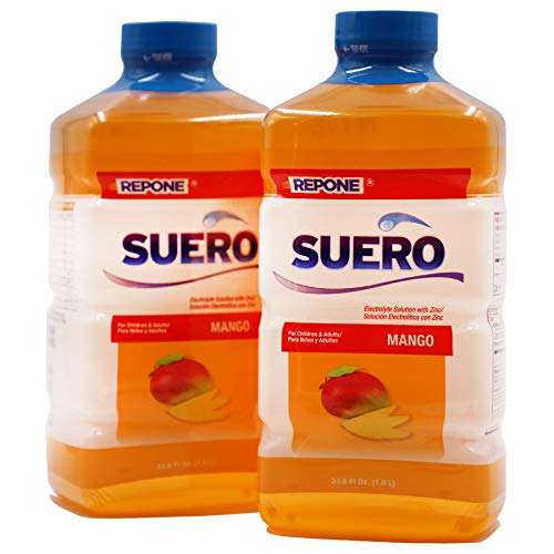 Repone Suero Electrolyte Solution With Zinc, Rehydrates, Restores Minerals And Nutrients, Mango Flavor, 33.8 Fl Oz (Pack Of 2) #TOP3