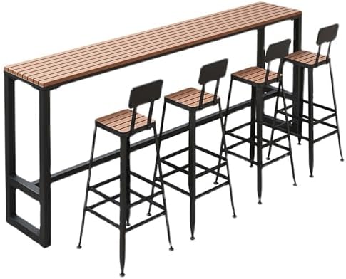 Industrial Rectangular Narrow Bar Table, Counter Height Dining Table for Modern Homes, Kitchen & Bistro Use, 15.7"x63" - Stylish Bar Unit, No Stools Included