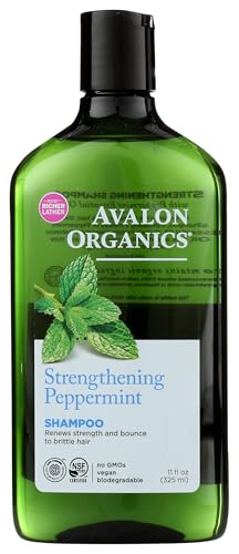 Avalon Organics Shampoo, Strengthening Peppermint, 11 Oz