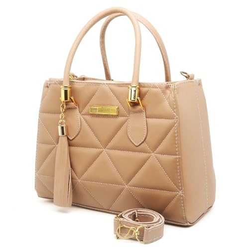 Bolsa Feminina Média Bordada (AMENDOA)
