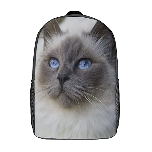 Sac à dos chat 3D style casual pour loisirs fille et garçon