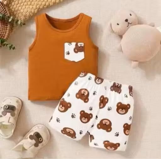 Image of Summer Cotton dress for kids and childs|||N,E,Baba Suit Brown dress,C