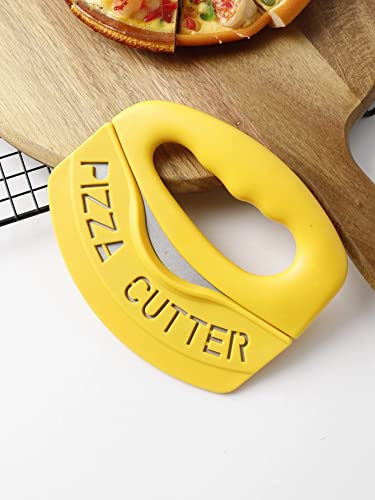Image of P-Plus International Pizza Cutter and Serving Turner - Pizza Serving Turner - Pizza Cutter Tool - Pizza Spatula - Pizza Cutter Wheel (Set of 2)