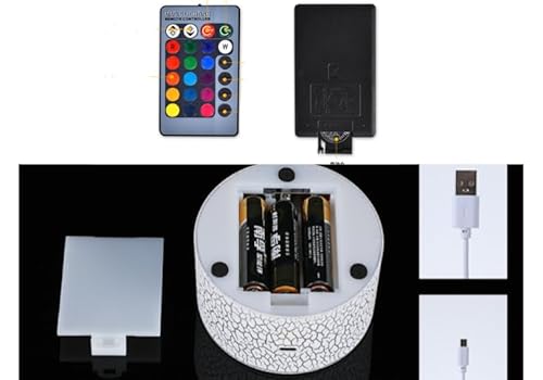 Lámpara LED 3D decorativa futbol con 16 colores y control remoto. Regalo niños y adultos. Lampara Escudo de futbol. Vive la magia de tu equipo en tu habitación. Regalo llavero (Villarreal)