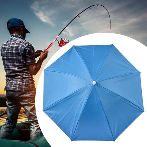 Hatstar Divertente cappello parasole | cappello pieghevole per ombrellone | cappello da ombrello | protezione solare per adulti e bambini | ombrello per spiaggia e attività all'aperto, copricapo per