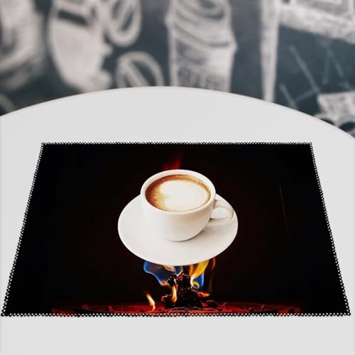 Sets de table en forme de flamme de haute qualité durable rouge vif - 8