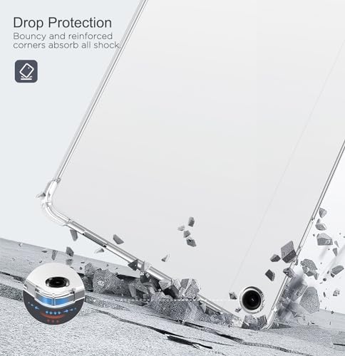 Image of MoKo Clear Case for Samsung Galaxy Tab A9+ 11'' 2023, Clear | for Samsung Galaxy Tab A9+ 2023 (SM-X210 /SM-X216 /SM-X218), Ultra Slim Soft Flexible Transparent TPU Skin Bumper Back Cover
