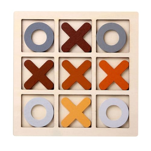 Esquirla Wooden Tic TAC Toe Game Noughts and Crosses Chess