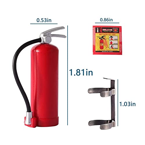 WEISHUJI Decoration Fire Extinguisher with Sticker, Simulation Fire Extinguisher for 1/10 Scale RC Rock Crawler Axial SCX10 RC Car Truck Parts