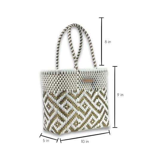 Image of MARIA VICTORIA X-Small Mexican Tote - Waterproof Woven Beach Purse