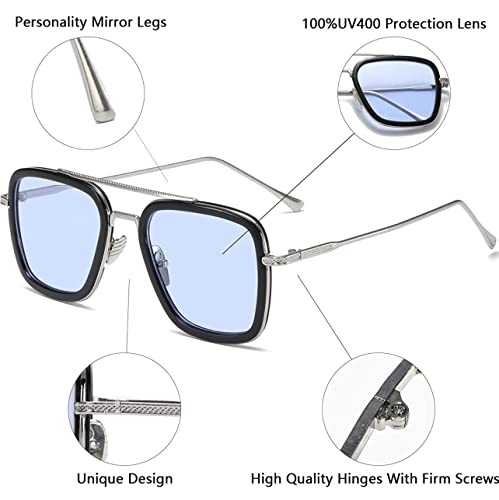 Image of ARICKS Tony Stark Style Blue Light Blocking Glasses for Men Women, Iron Man and Spider-Man Computer Gaming Glasses by Computer /Tablet /Laptop /Mobile