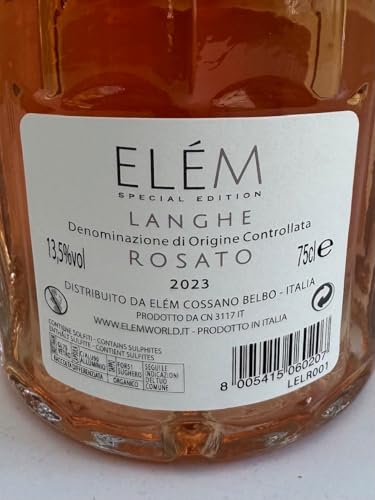 Miniatura 2 de Elèm Langhe Doc Rosato - La Femme - Vino Rosado Italiano Seco - 1 Botellas X 750ml Paquete De 6