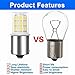 1156 Ba15s 12V 24V 3w LED Light Bulb 6000K Daylight White, 1141 S8 Bayonet Bulb Socket Single Contact, for Landscape, RV, Boat Mower Lawn Tractors, Reversing lights. Pack of 3