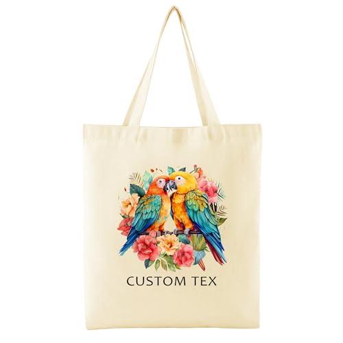 Ayliss Personalized Tote Bag,Canvas Tote Shoulder Bag Purse Bucket Beach Customizable Texr and Pictures, Reusable Grocery Bag2