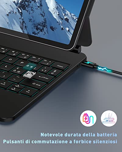 DoohowCase Tastiera iPad Pro 11 2022, Tastiera per...