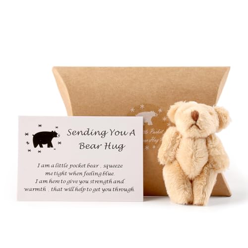 Little Pocket Bear Hug – Mini-Plüschbär Als Trost-Geschenk, Ca. 4,5x6,3x4 Cm, Niedlich & Tröstlich