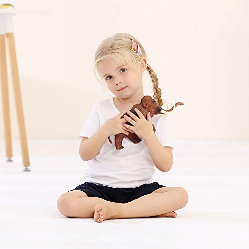 Recur Woolly Mammoth 11" Long Realistic Jurassic Toys, Wildlife Elephant With Tusks, Soft Hand-Painted Toy Figurine Model-1:10 Action Figures, Ideal Gift For Collectors Kids Ages 3 And Up #TOP4