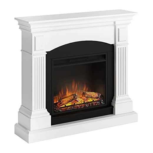 TAGU Magna Chimenea eléctrica con calefacción, 1500W, Programación de 7 días, Termostato Digital, Control Remoto (Blanco Puro)