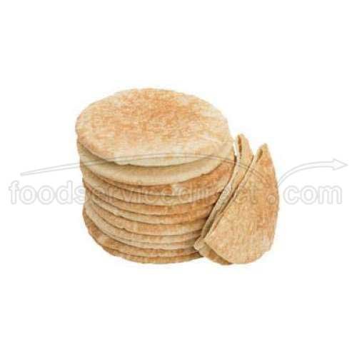 Kronos Frozen Flat Bread White Authentic Pocket Pita, 6 inch -- 120 per case.