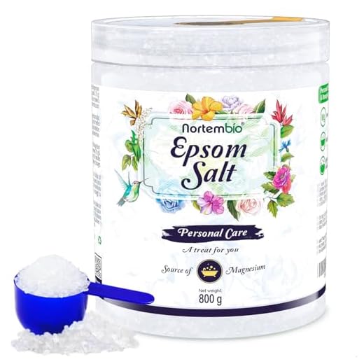 Nortembio Sal de Epsom 800 g. Fuente concentrada de Magnesio, Sales 100% Puras. Baño y Cuidado Personal. E-Book Incluido.