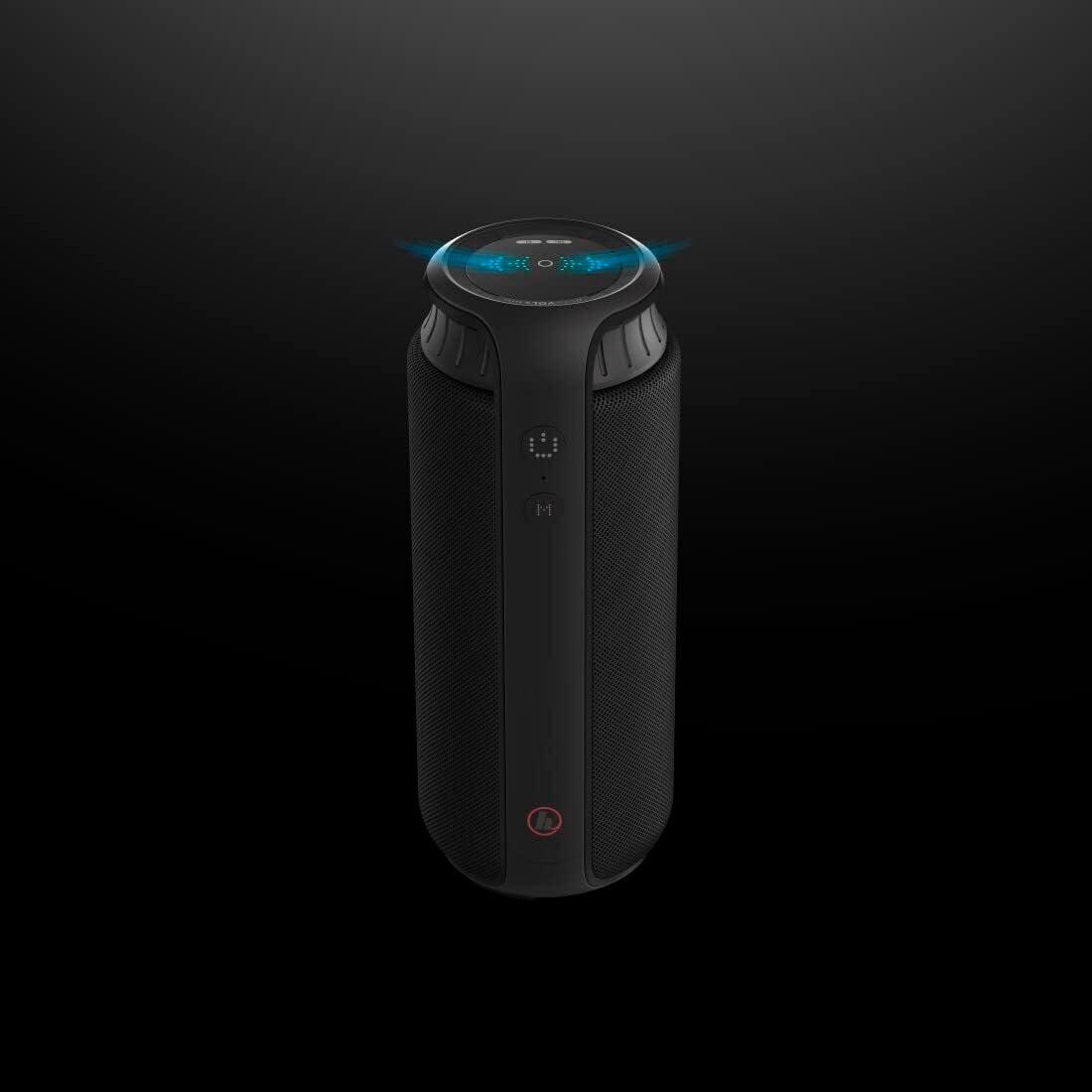 Hama Pipe 2.0 Bluetooth Speaker, top controls illuminated