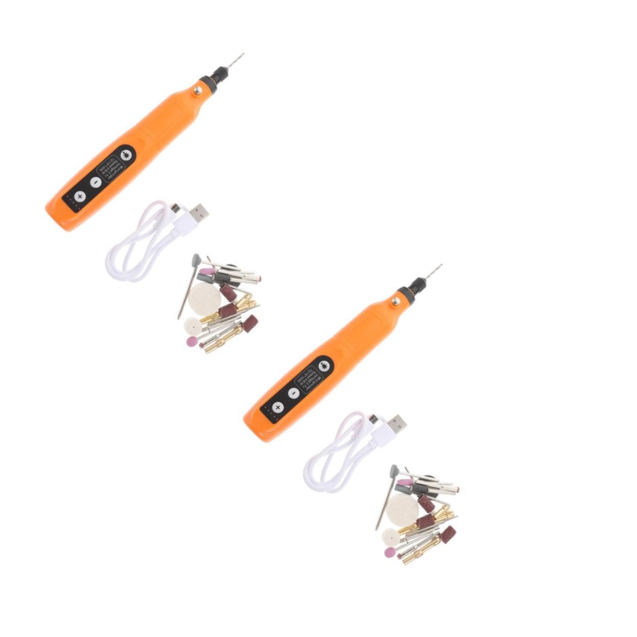Balacoo 2 Sets Mini Rotary Tool Set 5-speed Charging Sanding Polishing Tool Lamp for Diy Projects