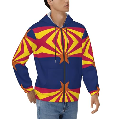 Sweatshirt Arizona State Flag pour homme avec capuche ajustable et manches longues
