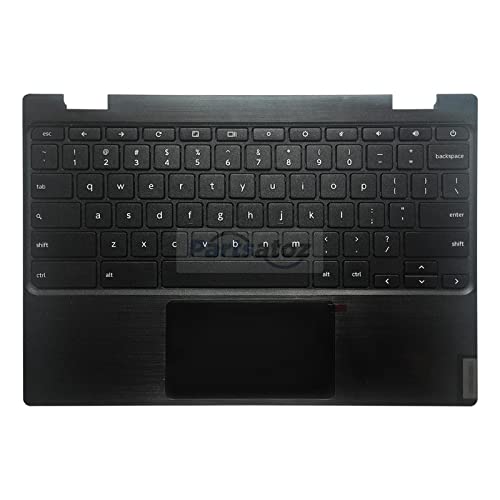 Rinbers Laptop Palmrest Upper Case with US Keyboard and Touchpad Assembly Replacement for Lenovo Chromebook 11 100e 2nd Gen MTK 81QB 5CB0X55485 5CB0U26489