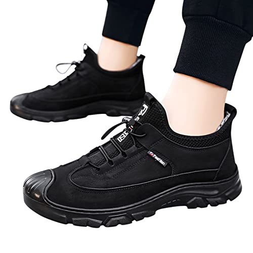 Yuhaotin Mens Travel Shoes Waterproof Plantar Fasciitis Sandals Fashion Summer And Autumn Men Sneakers Hiking Shoes Non Slip Sole Mesh Running Shoes For Men Slip On Tennis Shoes Men #TOP2