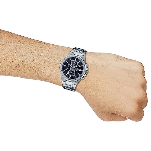 Casio Edifice EFV-640D-1AVUDF Black Analog Dial Silver Stainless Steel Band Men's Watch Chronograph 100M Water Resistant ED583 - Image 5