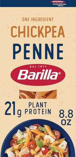 Barilla Chickpea Penne Pasta, 8.8 oz (Pack of 10) - Vegan, Gluten Free, Non GMO & Kosher - Made with Plant Based Protein