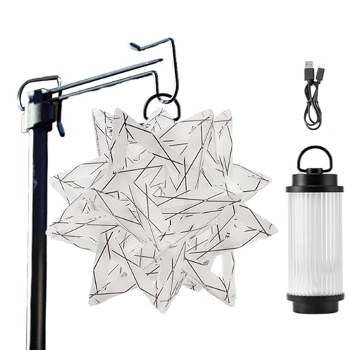 Celuicion Luces de estrella de camping, lámpara de camping estrella | Lámpara de camping impermeable luces de estrella polar,Iluminación ambiental, de camping portátil para patio