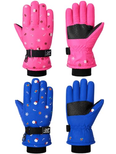 Image of SATINIOR 2 Pair Kids Winter Gloves