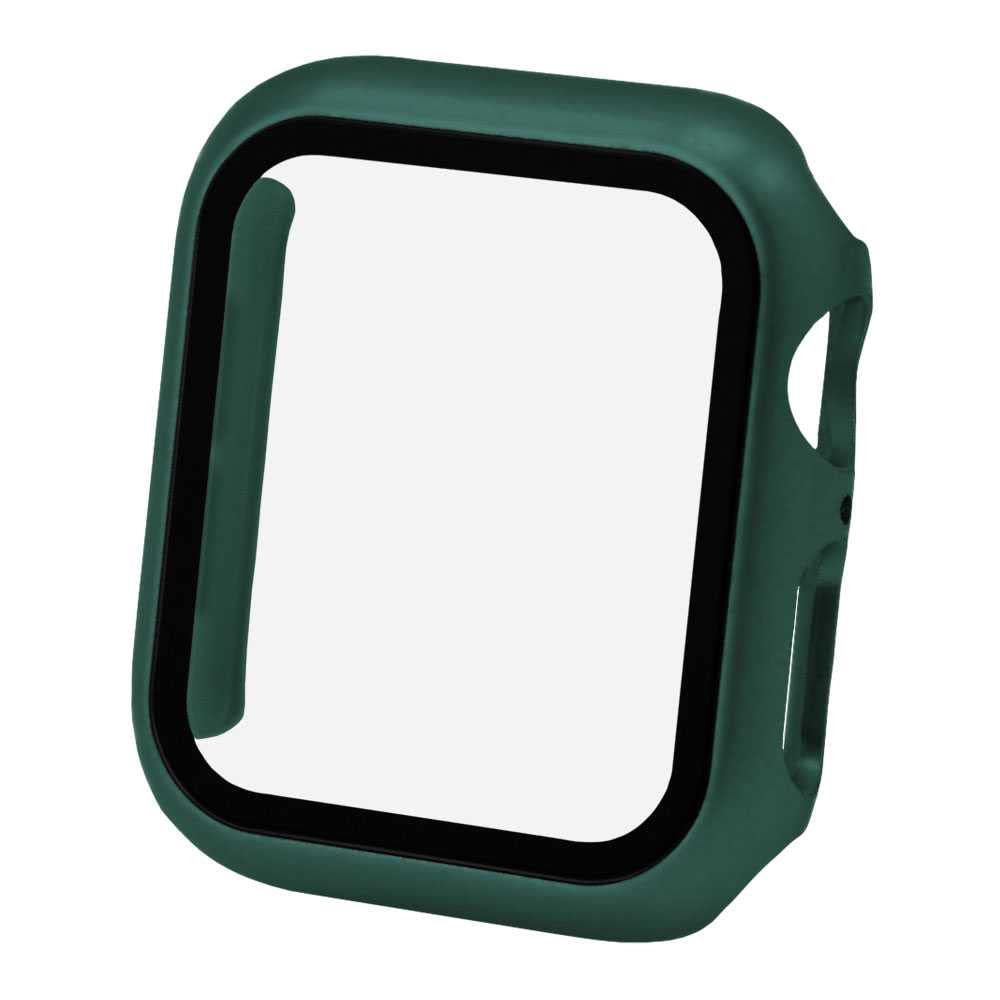 OcioDual Hard Case Watch Cover PE Protector with Tempered Glass Compatible with Watch 4/5/6 and SE (44mm) Dark Green