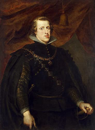 Peinture sur Toile Portrait du Roi d'Espagne Rubens 60x90cm Toile Décoration Chambre