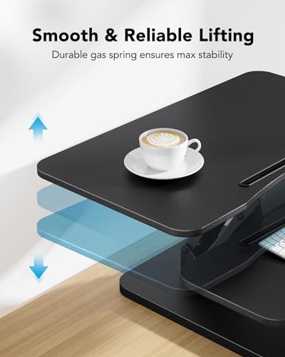 Huanuo 32 Inch Height Adjustable Standing Desk Converter, Sit To Stand Up Desk Riser With Wide Keyboard Tray For Home Office thumb #6