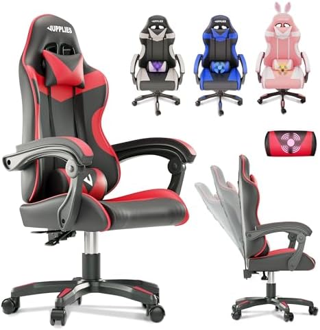 JUPPLIES Silla Gaming Profesional con Masajeador - Silla de Ofici...