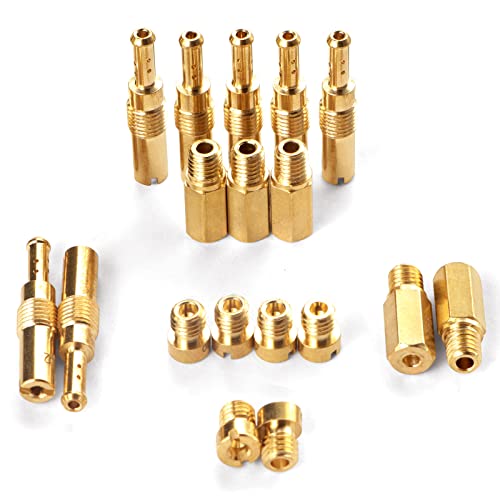 40Pcs Carburetor Main Jet Slow Pilot Jet Kit, Include 30Pcs Carburetor Main Jets And 10Pcs Slow Pilot Jet For Pwk Keihin Oko Cvk Crab,Replace #Scl-2018090002-Zh-T-01/02 Scl-2018090001/03-Zh-T-01 #TOP5