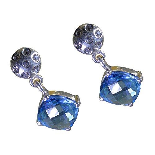 Boucles topaze bleue en argent pour illuminer vos tenues de soirée